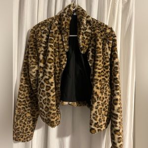 Faux fur cheetah jacket